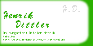 henrik dittler business card